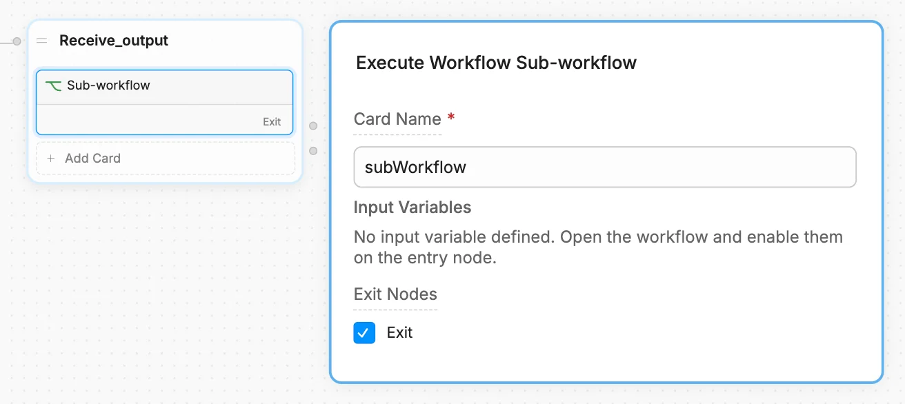 Workflow Card