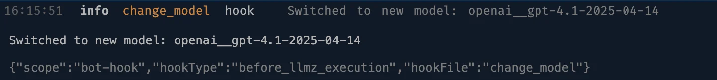 Model change logs