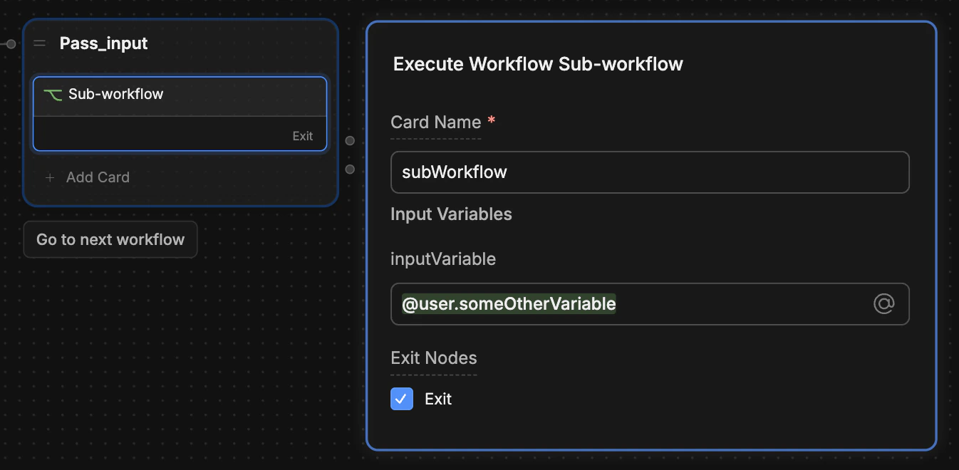 Input variable field