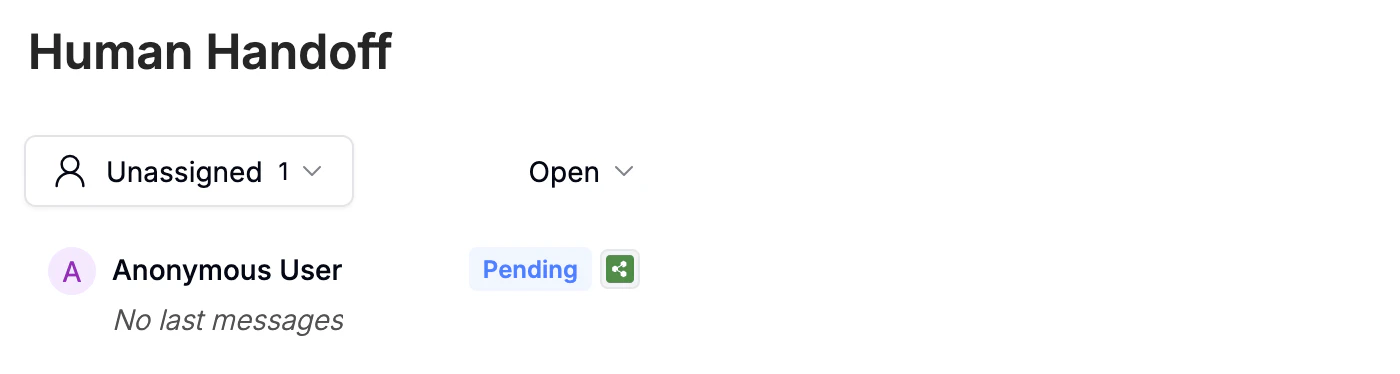 Pending conversation