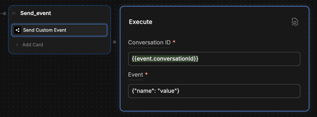Send Custom Event Card