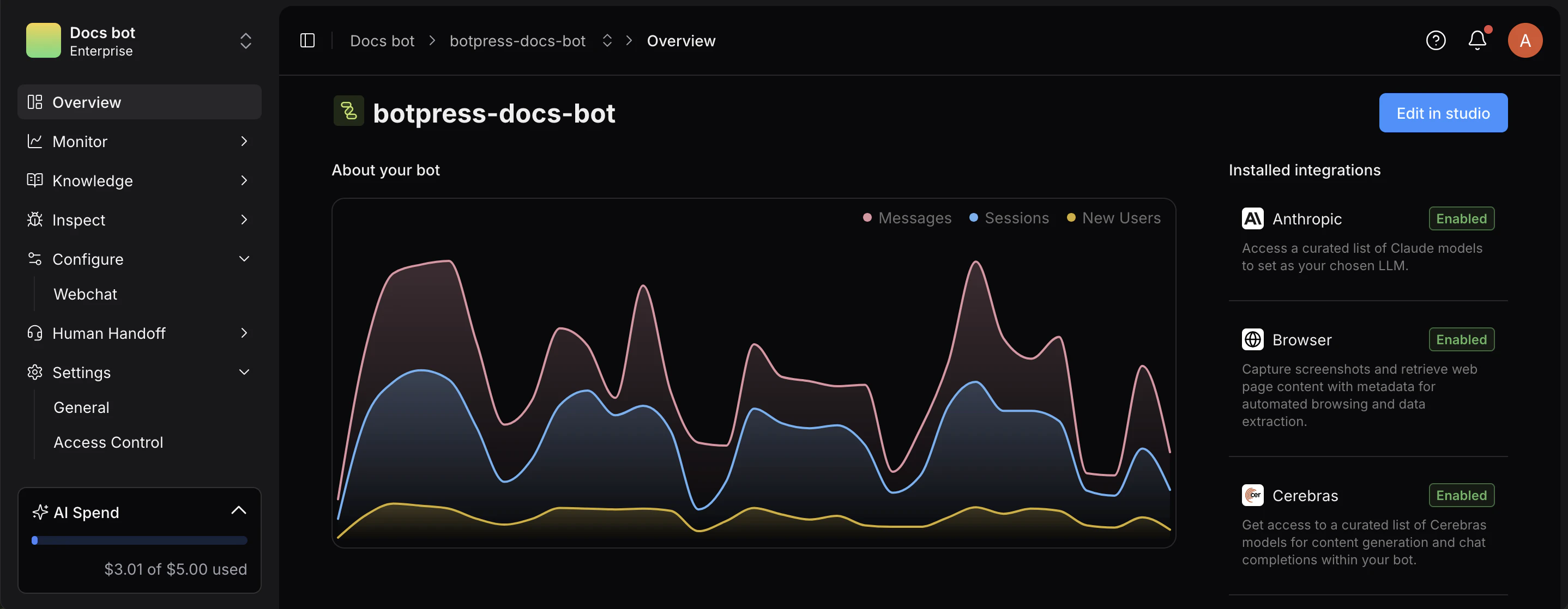 Dashboard layout update