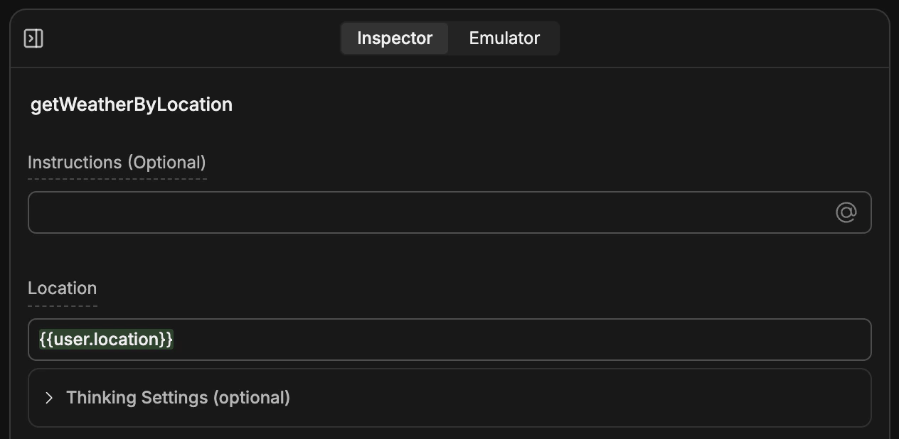 Manually provide inputs