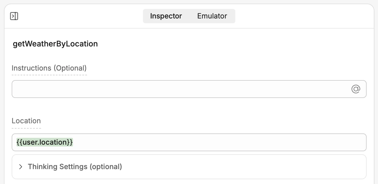 Manually provide inputs