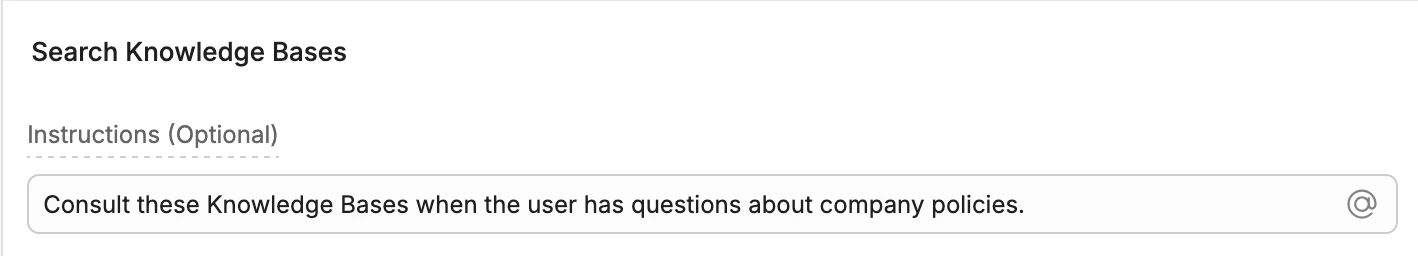 Example instructions for company policy search