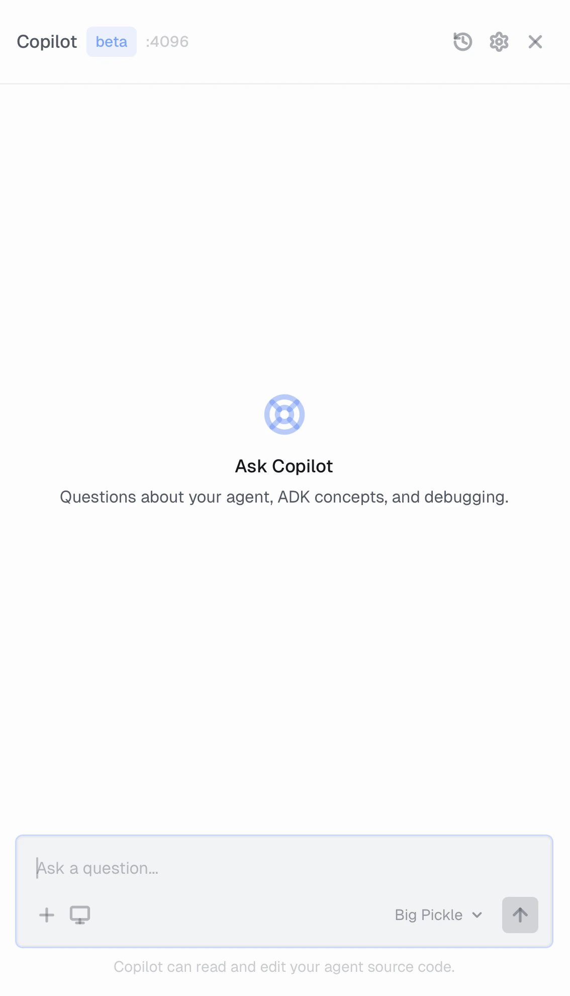 ADK Control Panel with Copilot (OpenCode)