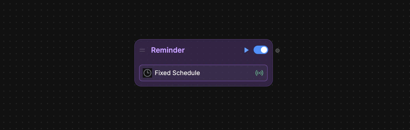 Fixed Schedule Trigger