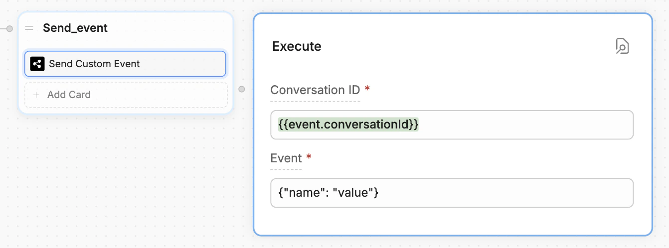Send Custom Event Card