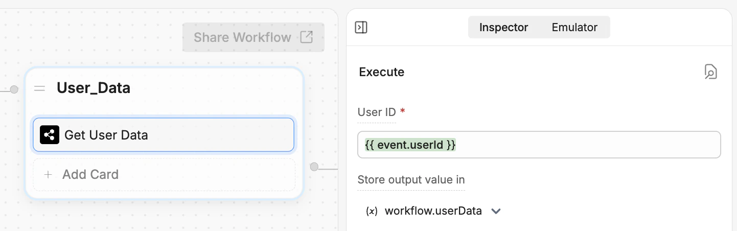 Get User Data Card