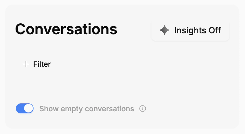Show empty conversations