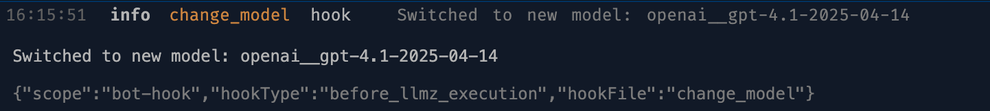 Model change logs