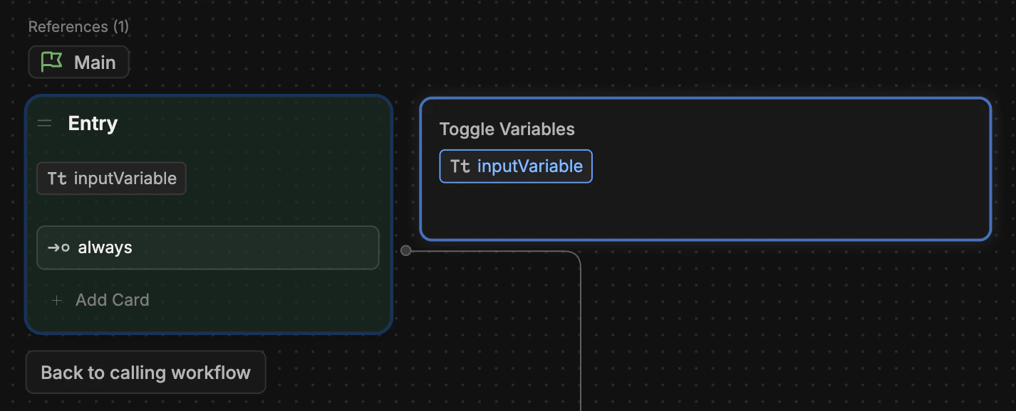 Toggle input variable