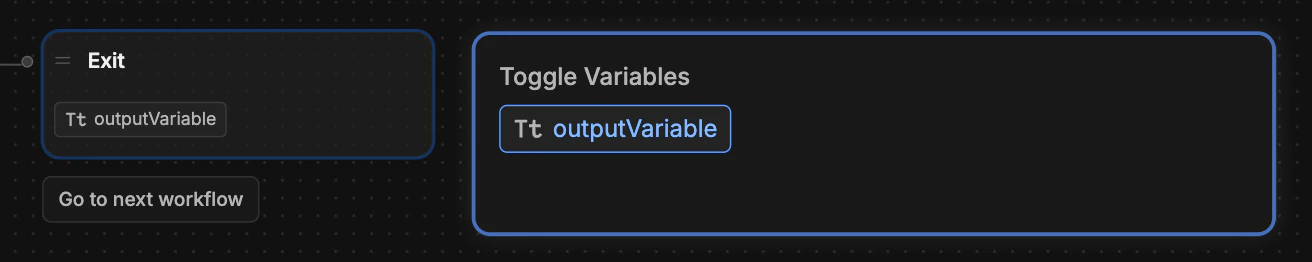 Toggle output variable