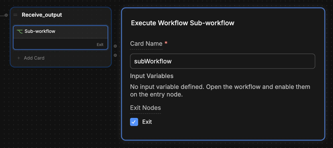 Workflow Card