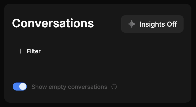 Show empty conversations