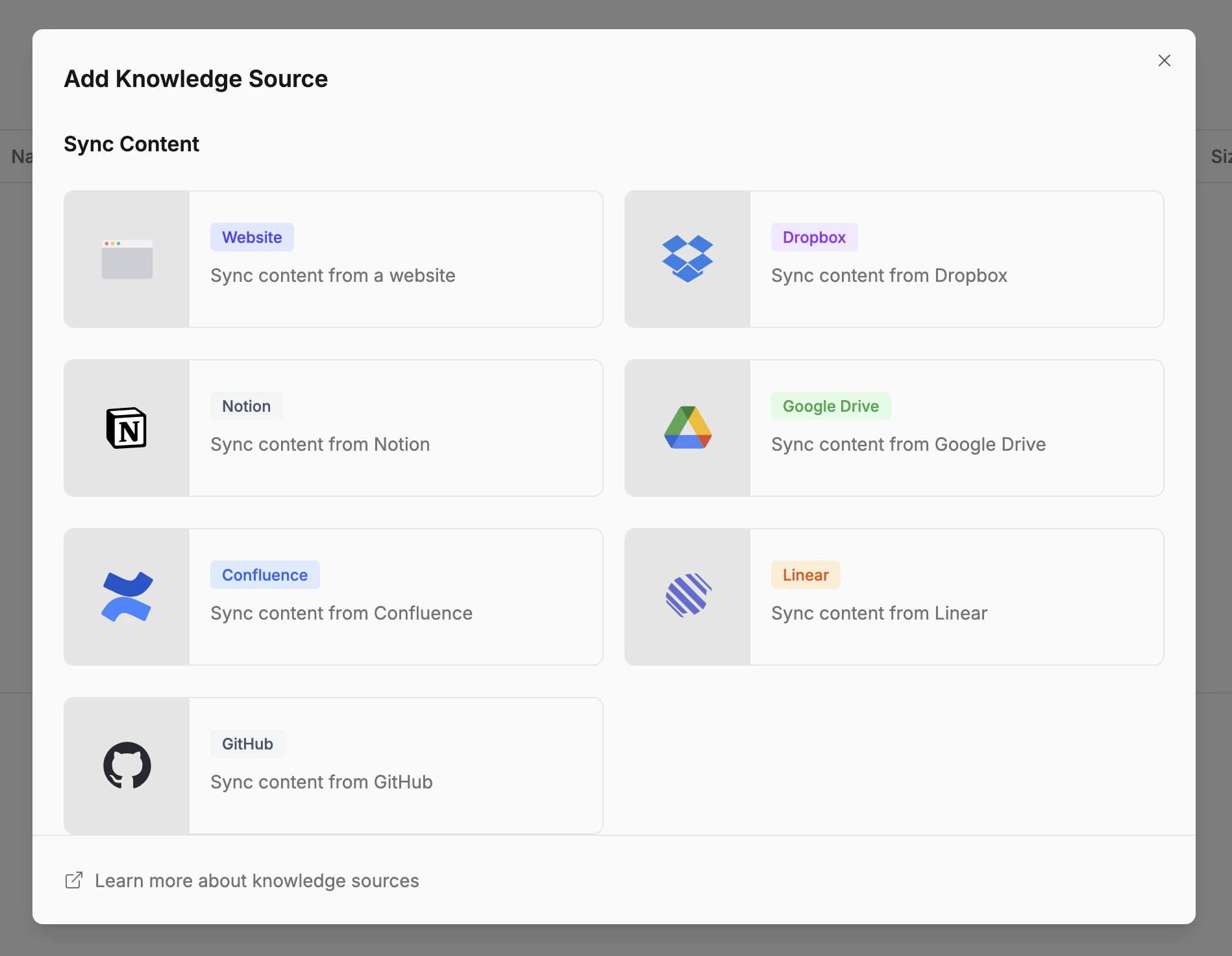 New knowledge sources