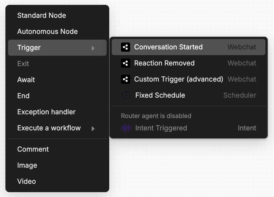 Conversation Started Trigger