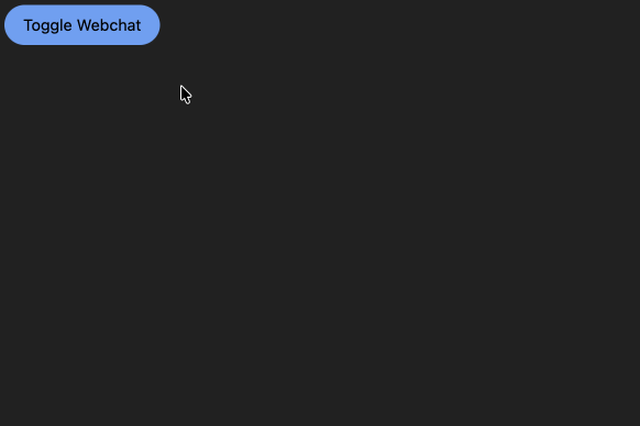 Custom Webchat toggle