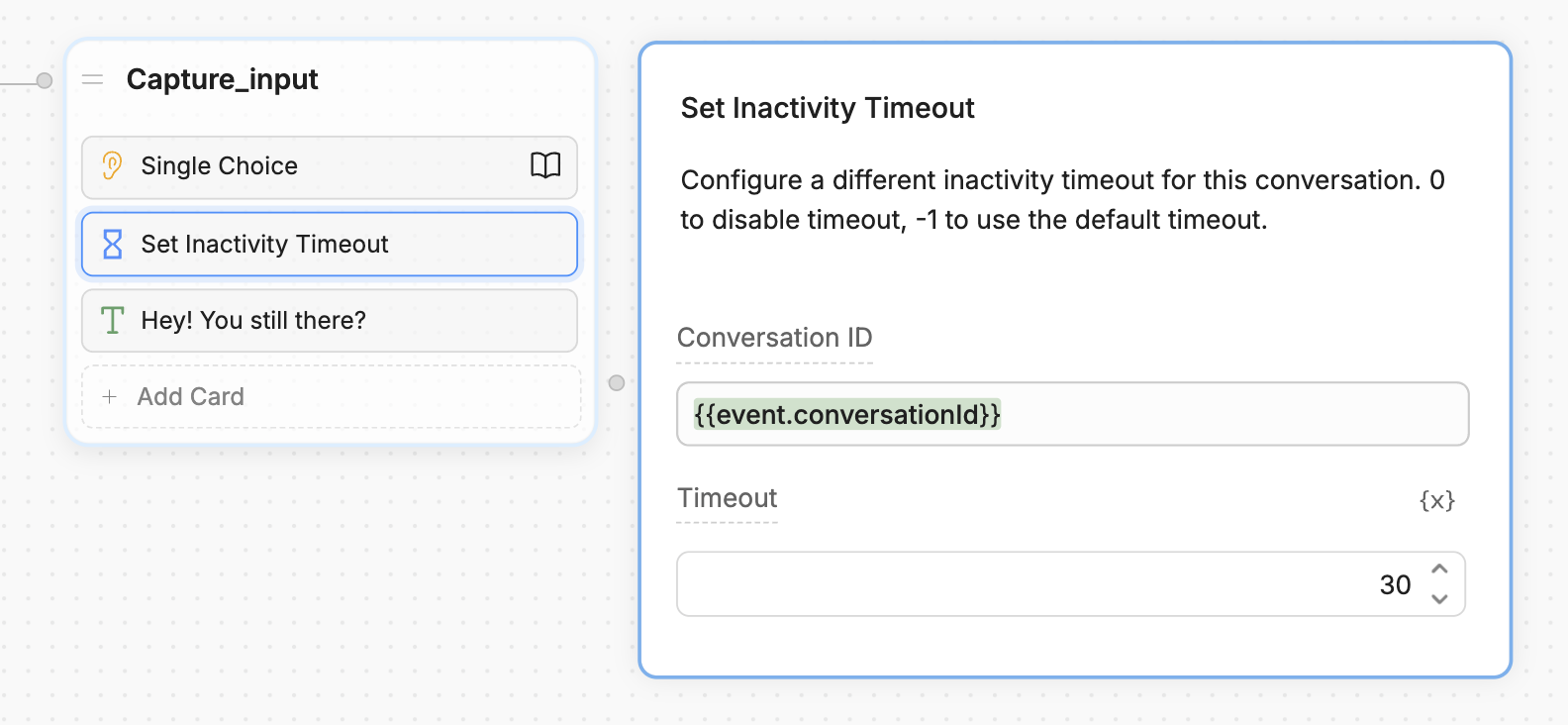 Inactivity timeout