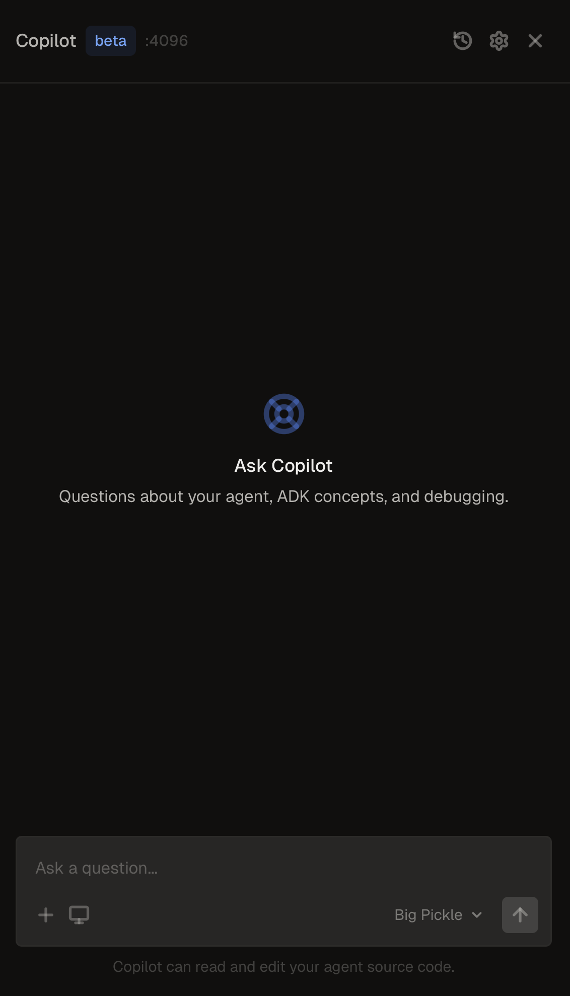 ADK Control Panel with Copilot (OpenCode)