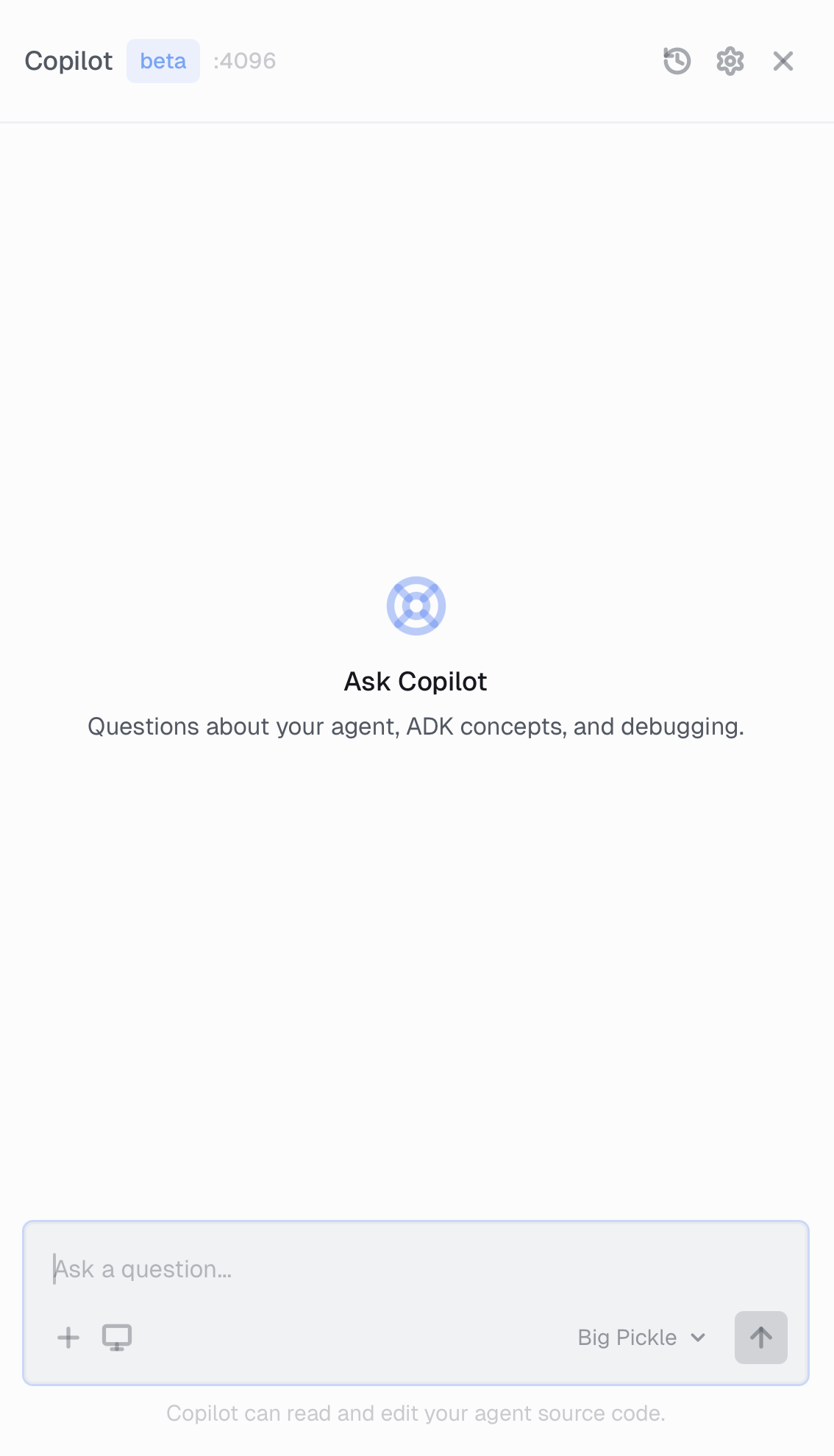 ADK Control Panel with Copilot (OpenCode)