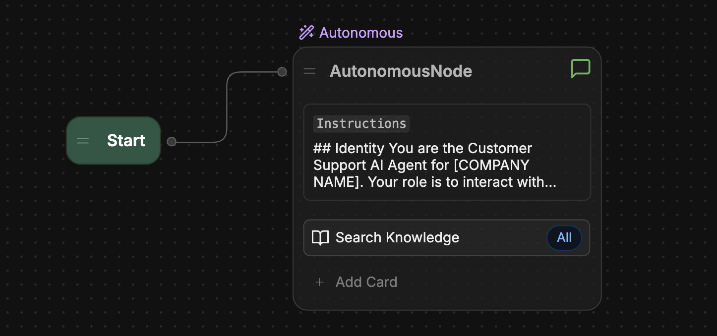 Instructions for Autonomous Node