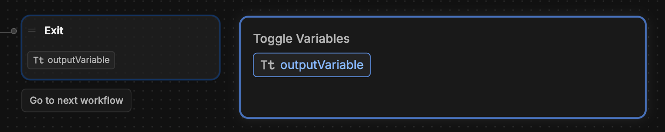 Toggle output variable