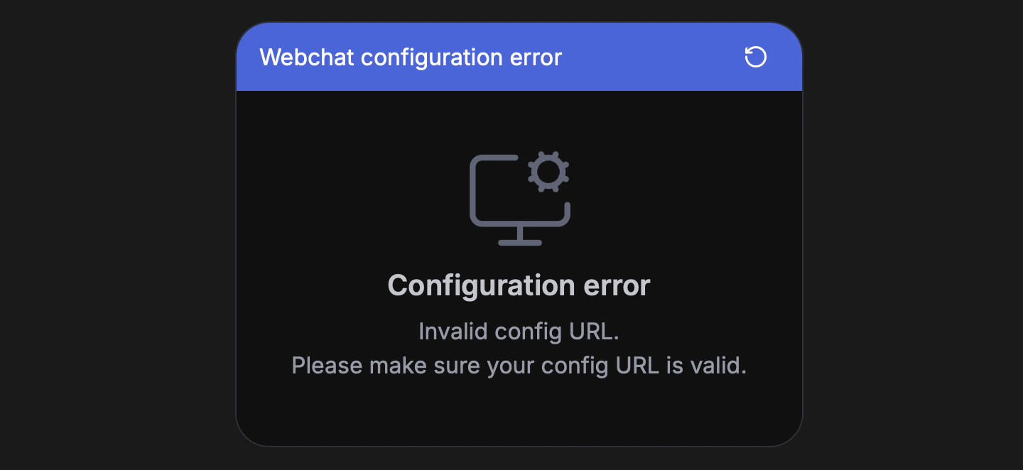 Invalid config URL