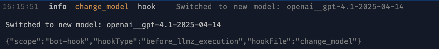 Model change logs