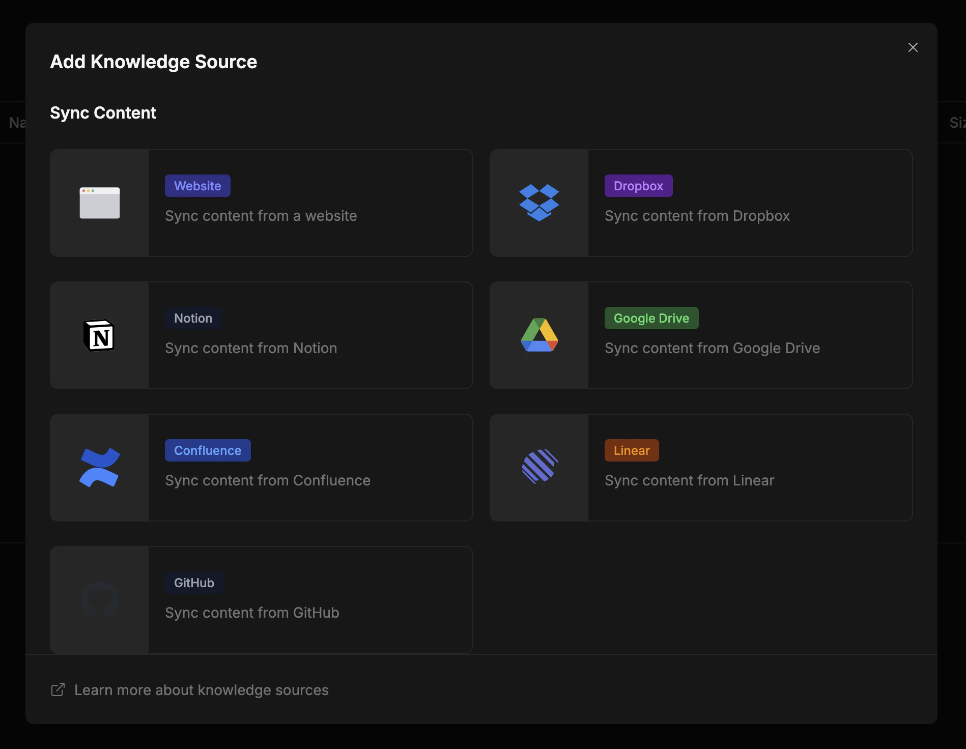 New knowledge sources