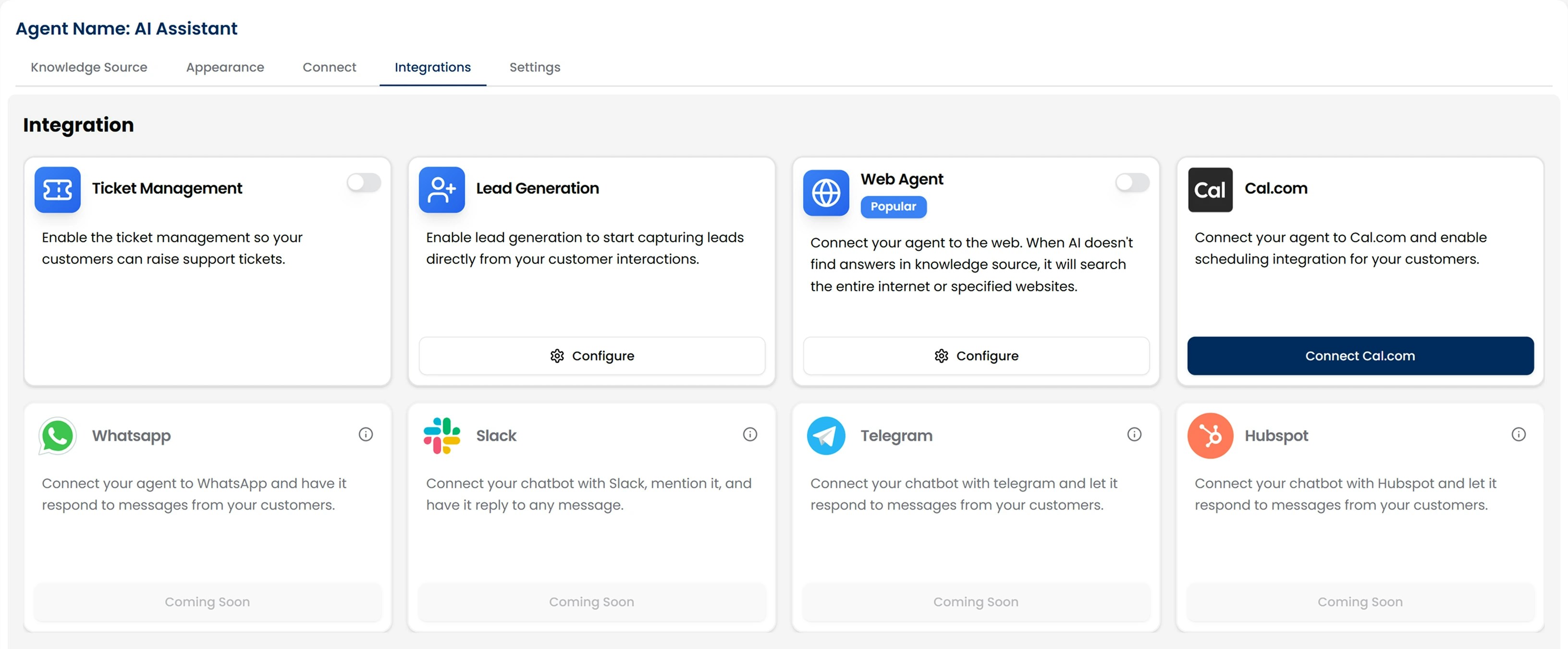 Integration overview