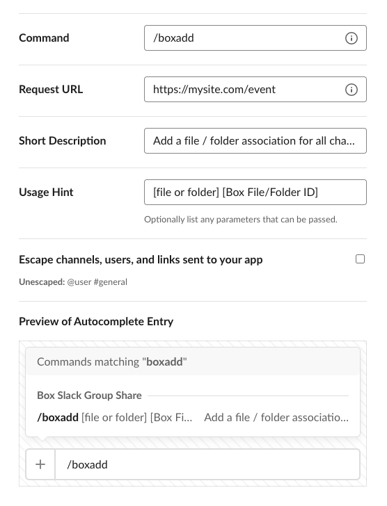 Slackのスラッシュコマンドの作成