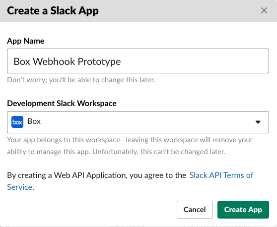 Create a Slack App