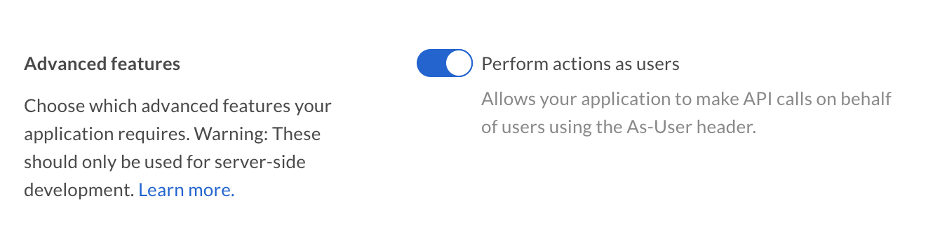 Advanced Features