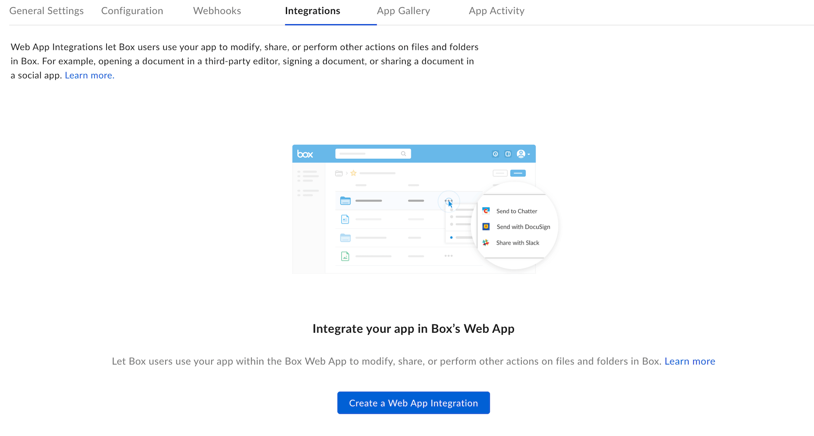 Integration Tab