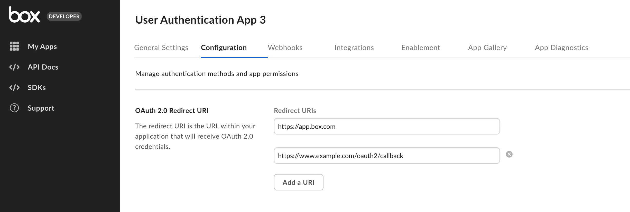 App name form