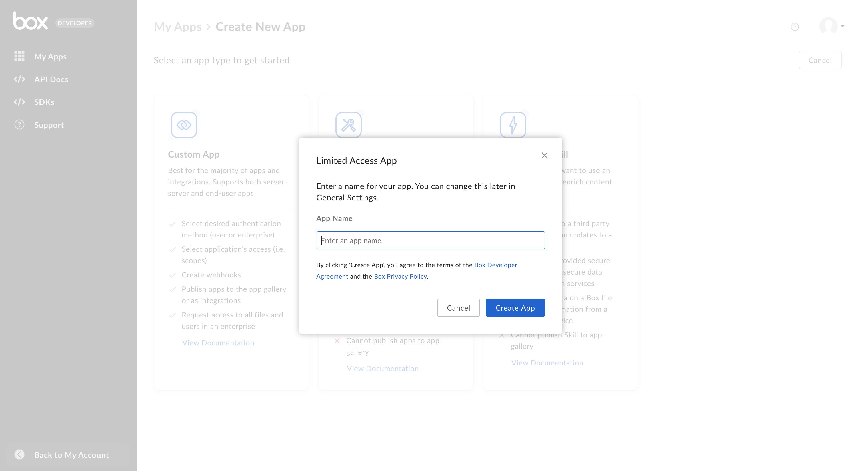 App name form