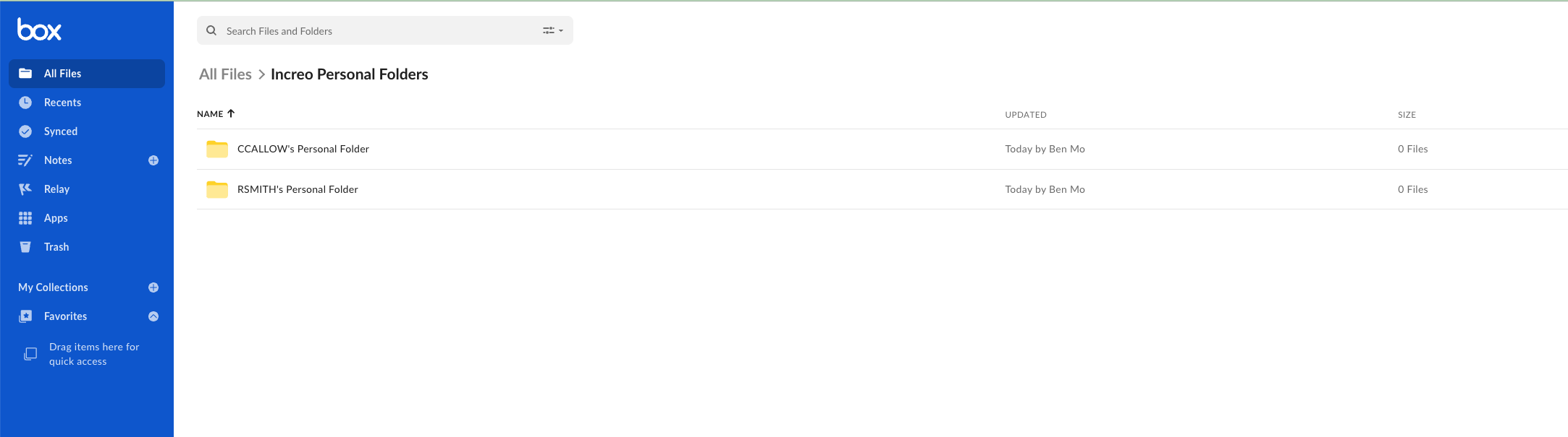 Finished Folder Structure