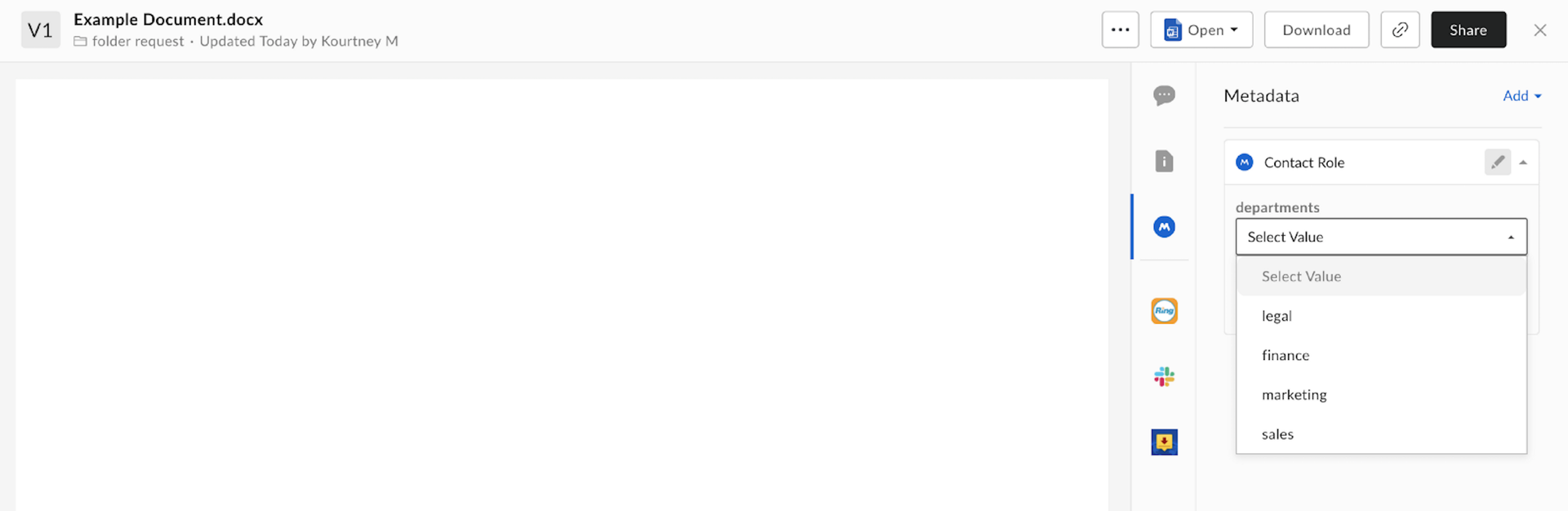 Add Metadata Template to a File - Box Dev Docs