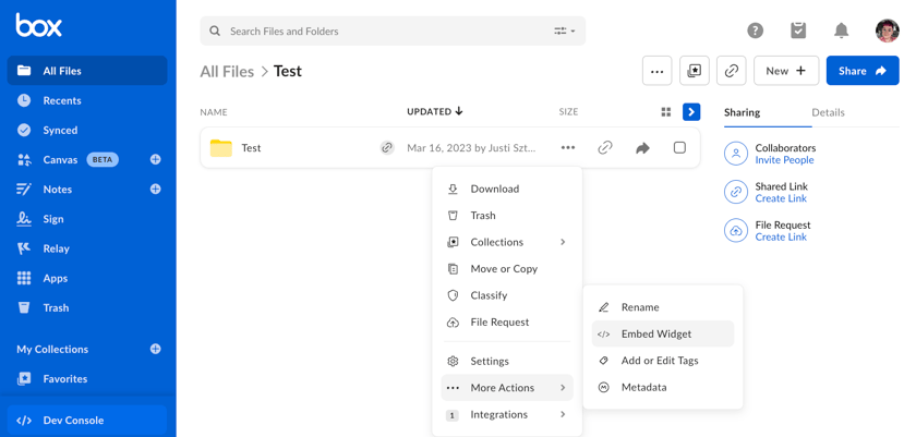 Embed Dialog Box Box Embed - Box Dev Docs