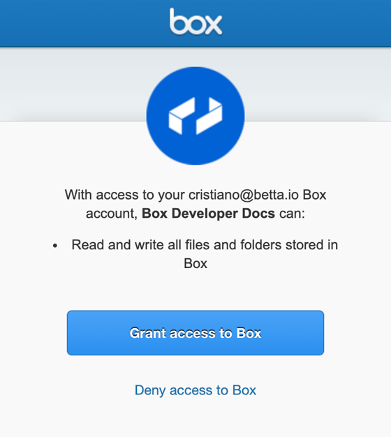 SDKを使用したOAuth 2.0 - Box Dev Docs