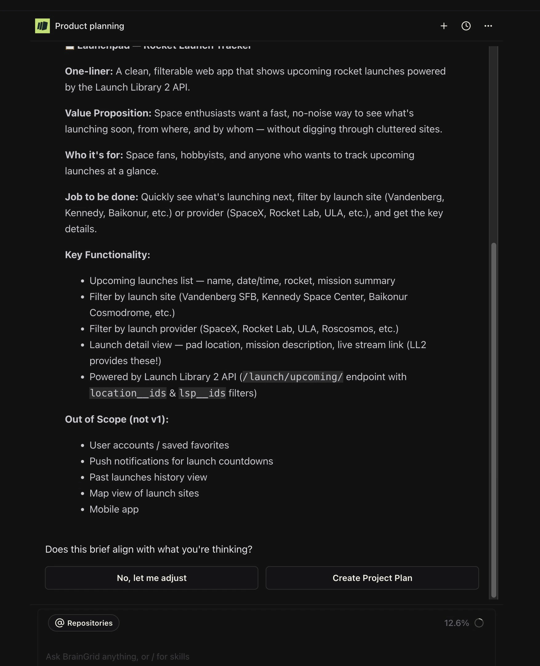 Examine the plan, and choose to accept it or not.