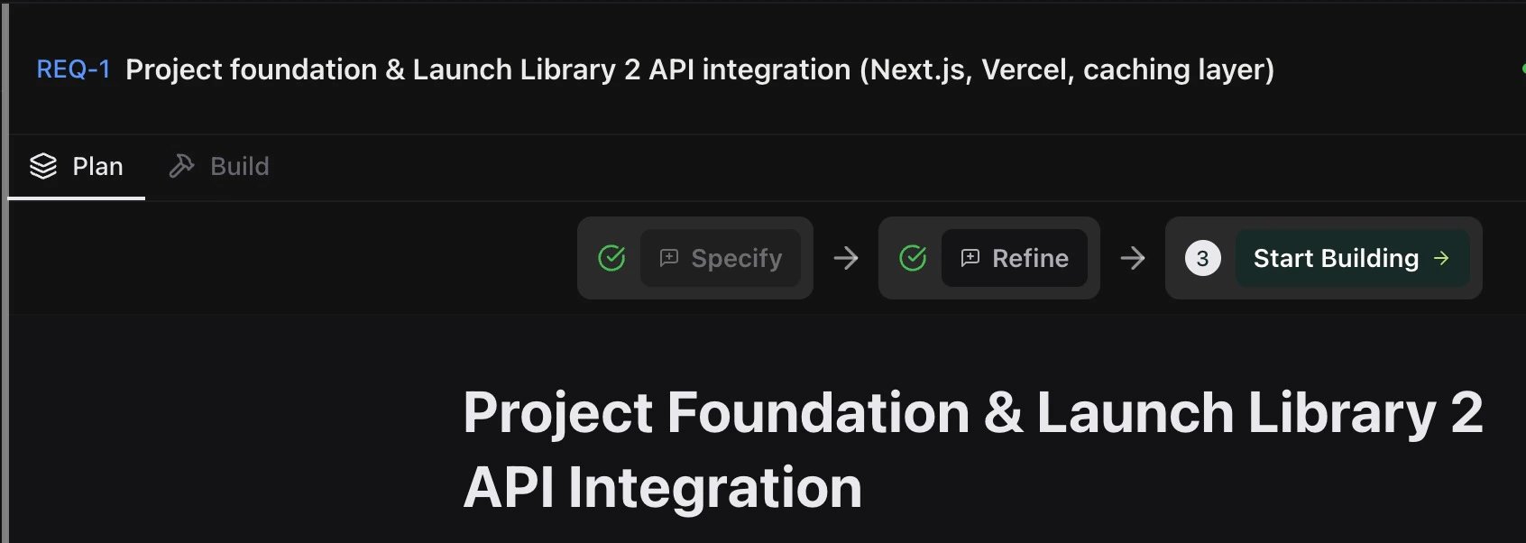 Time to Start Building - press the button!