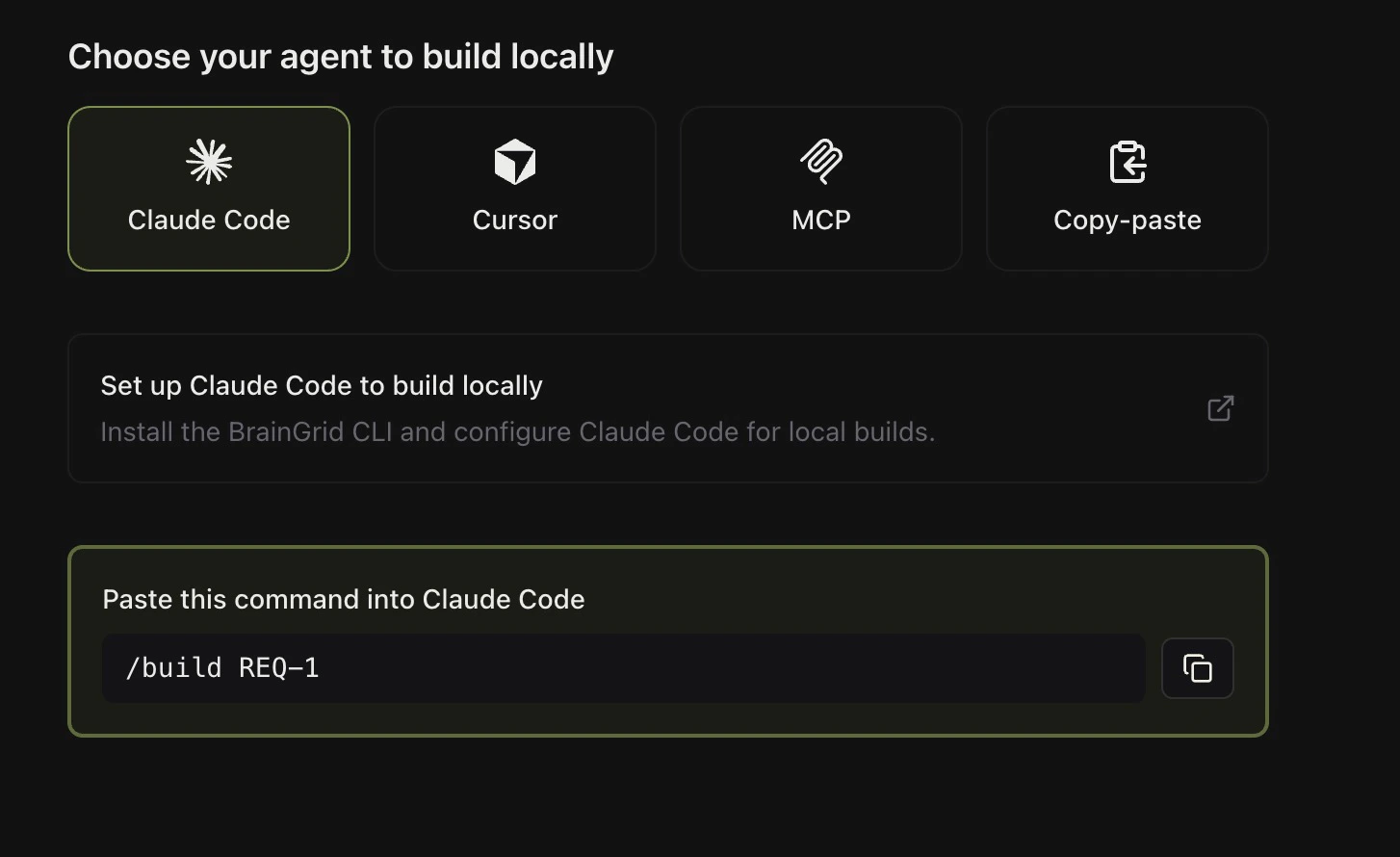 Instructions to build your requirement.