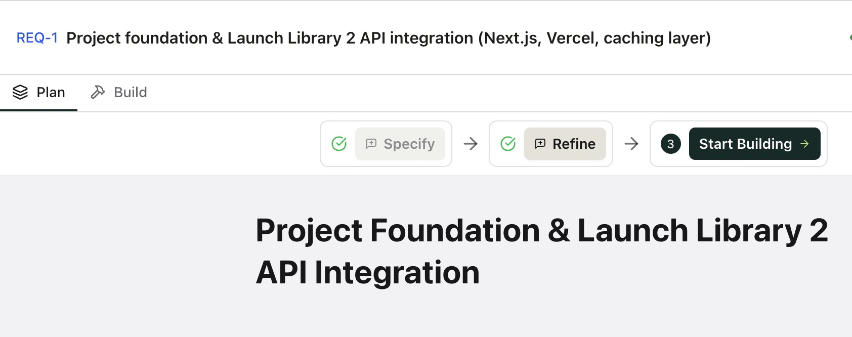 Time to Start Building - press the button!
