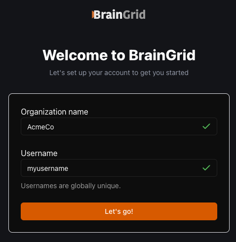 Create an account