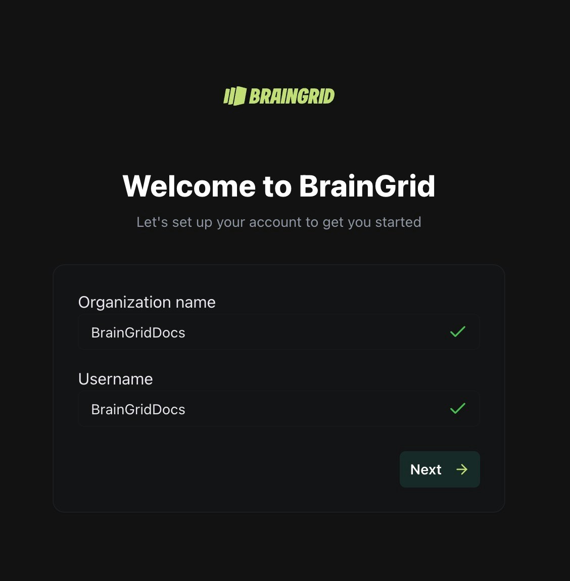 Creating your BrainGrid Account.