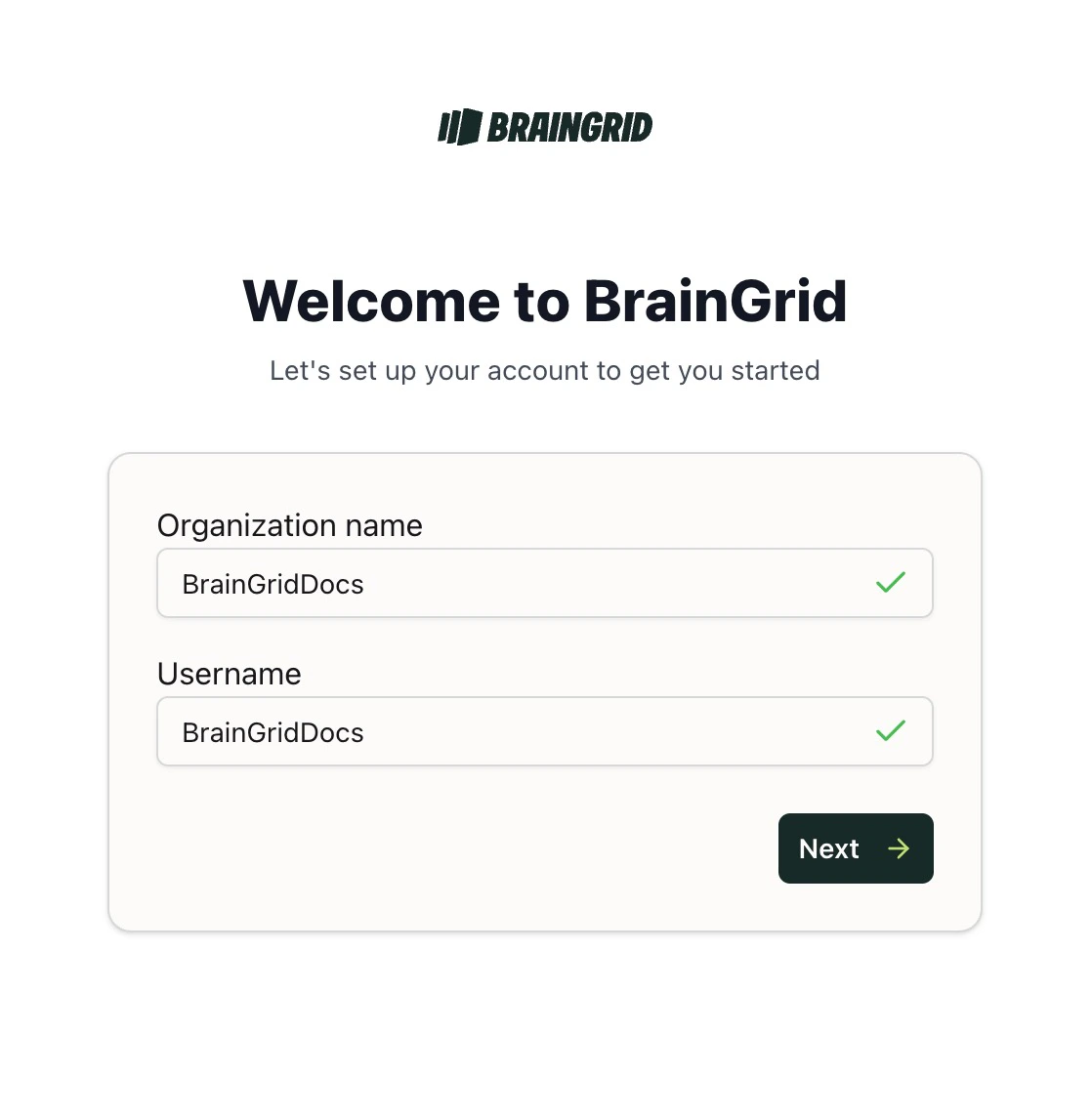 Creating your BrainGrid Account.