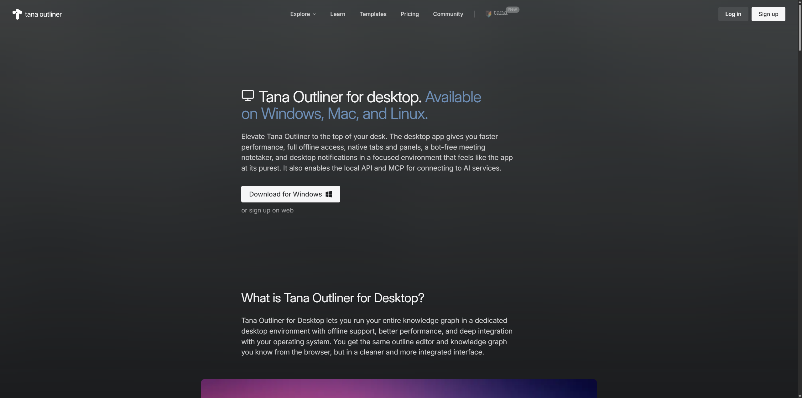 Tana Outliner