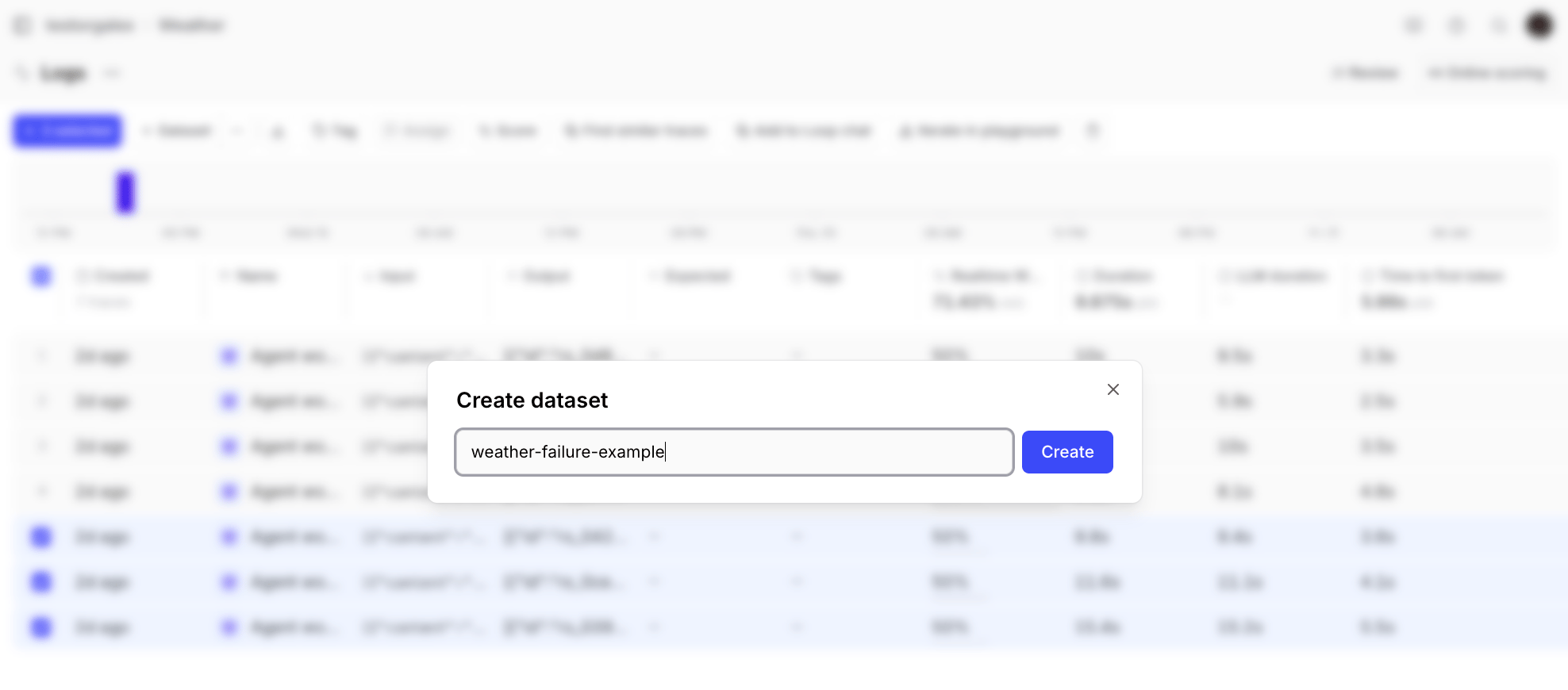 Adding logs to dataset